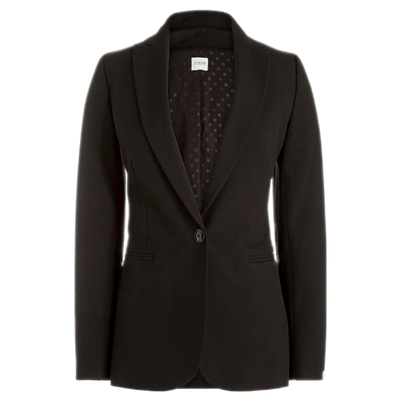 J Crew Factory Ruby One Button Blazer Black Size 6 - Picture 1 of 3